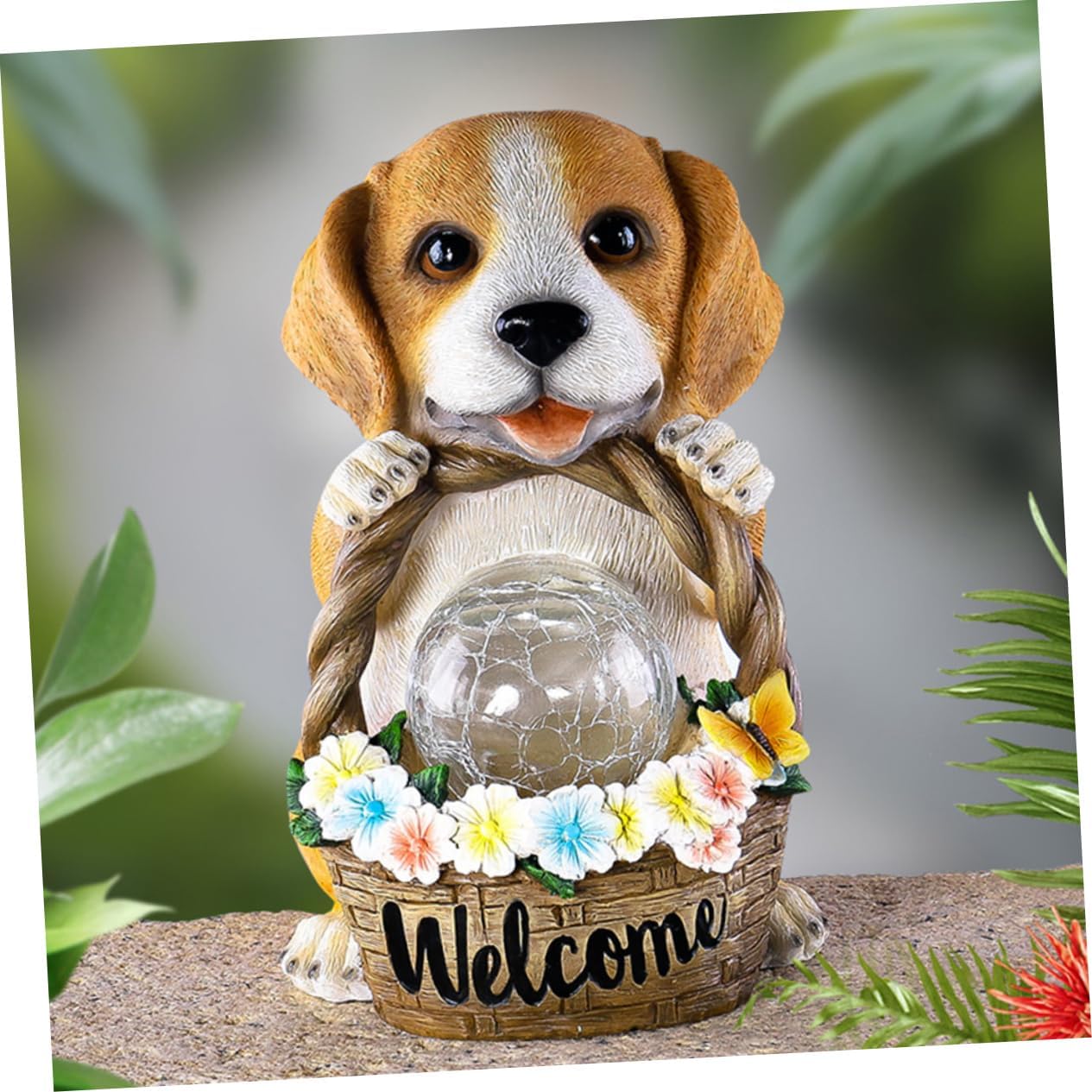 Outdoor Solar Basket Decor – Waterproof Garden Ornament Night Glow Feature for Lawn and Patio – Chic Home Adornment and Cute Yard Decoration