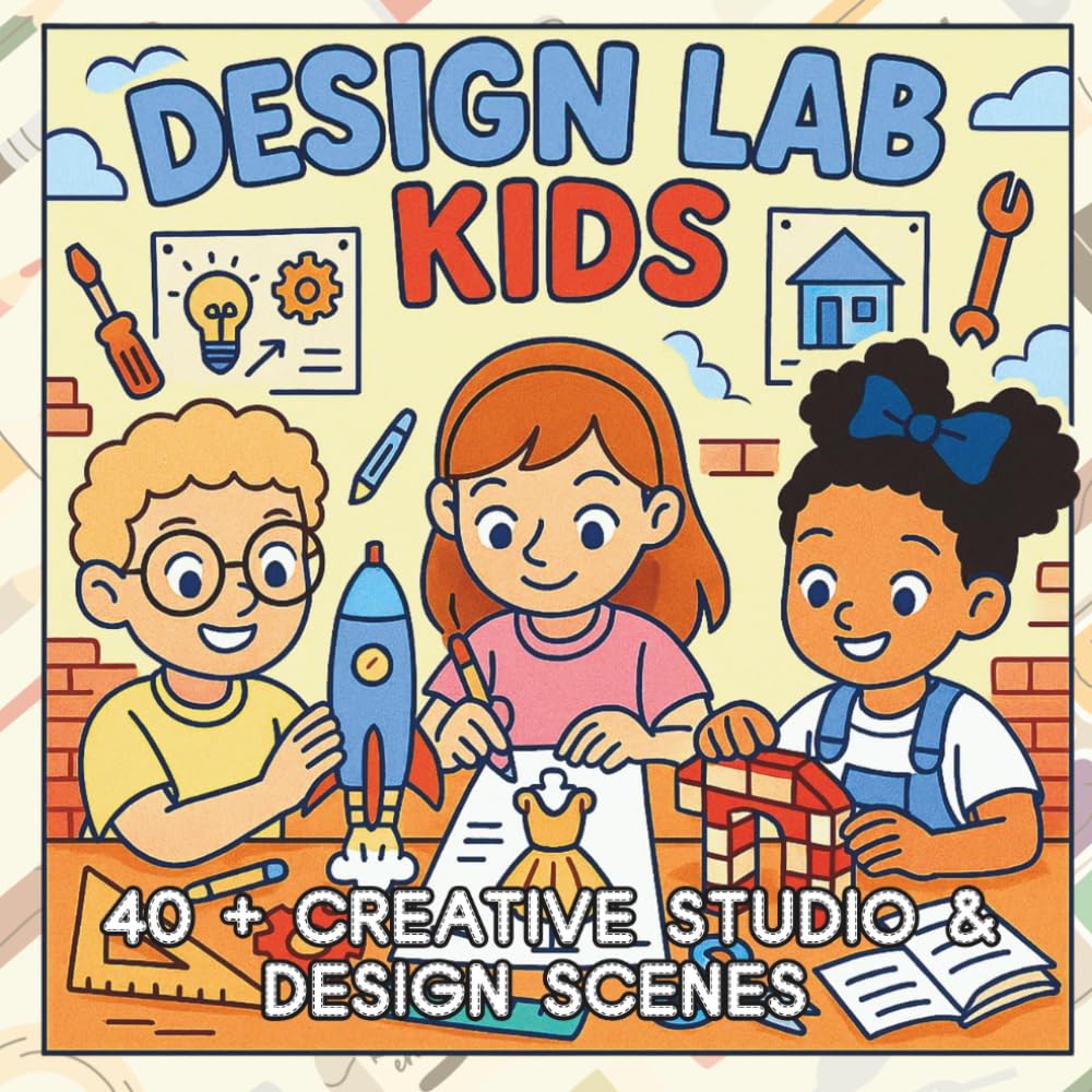 Design Lab Kids: Creative Engineering, Fashion & Imagination — A STEM-Inspired Coloring Book for Kids Who Love Building, Drawing, and Designing (STEM Learning Coloring Books for Kids)