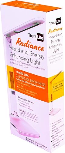 Miniatura 9 de Lámpara de terapia de luz radiante, caja de luz de 10000 LUX, lámpara de terapia solar de terapia de luz brillante, luz de estado de ánimo y lámpara