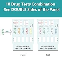 Vista 4 de Easy@Home Kits de prueba instantánea de drogas de 10 paneles, aprobados médicamente para probar marihuana (THC), opiáceo (OPI 2000), cocaína (COC)