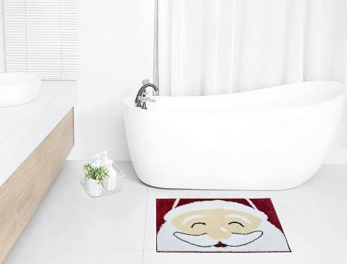 Miniatura 10 de Alfombra de baño de Navidad, tapete de baño con parte trasera antideslizante, decoración del hogar, microfibra súper suave y absorbente, alfombra de