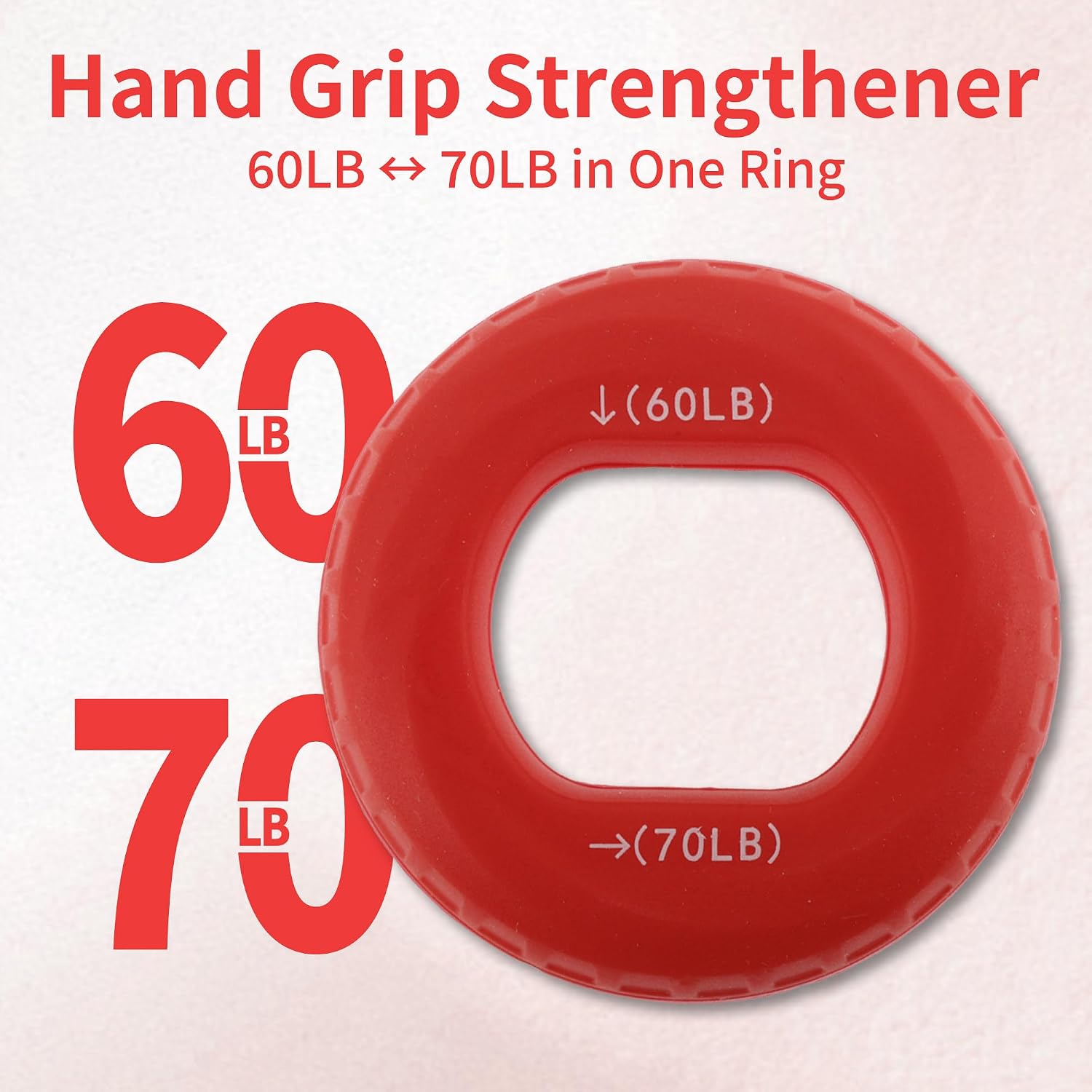 Hand Grip Strengthener, Fingers Exerciser - Silicone Rings for Muscle Training Sports Rock Climbing Finger Rehabilitation,6 Resistance Levels