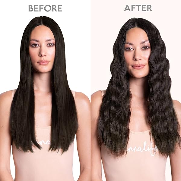 WENNALIFE Extensiones de Clip de Pelo Natural, Castaño Oscuro 150g 50cm 9 Piezas Extensiones Pelo Natural Remy Cabello Humano Extensiones Pelo Natural Clip Double Weft Extensiones de Clip - 5