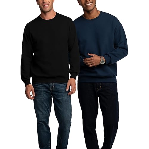 Fruit of the Loom Eversoft Fleece Sweatshirts, Crewneck & Quarter Zips, Moisture Wicking & Breathable, Sizes S-4X