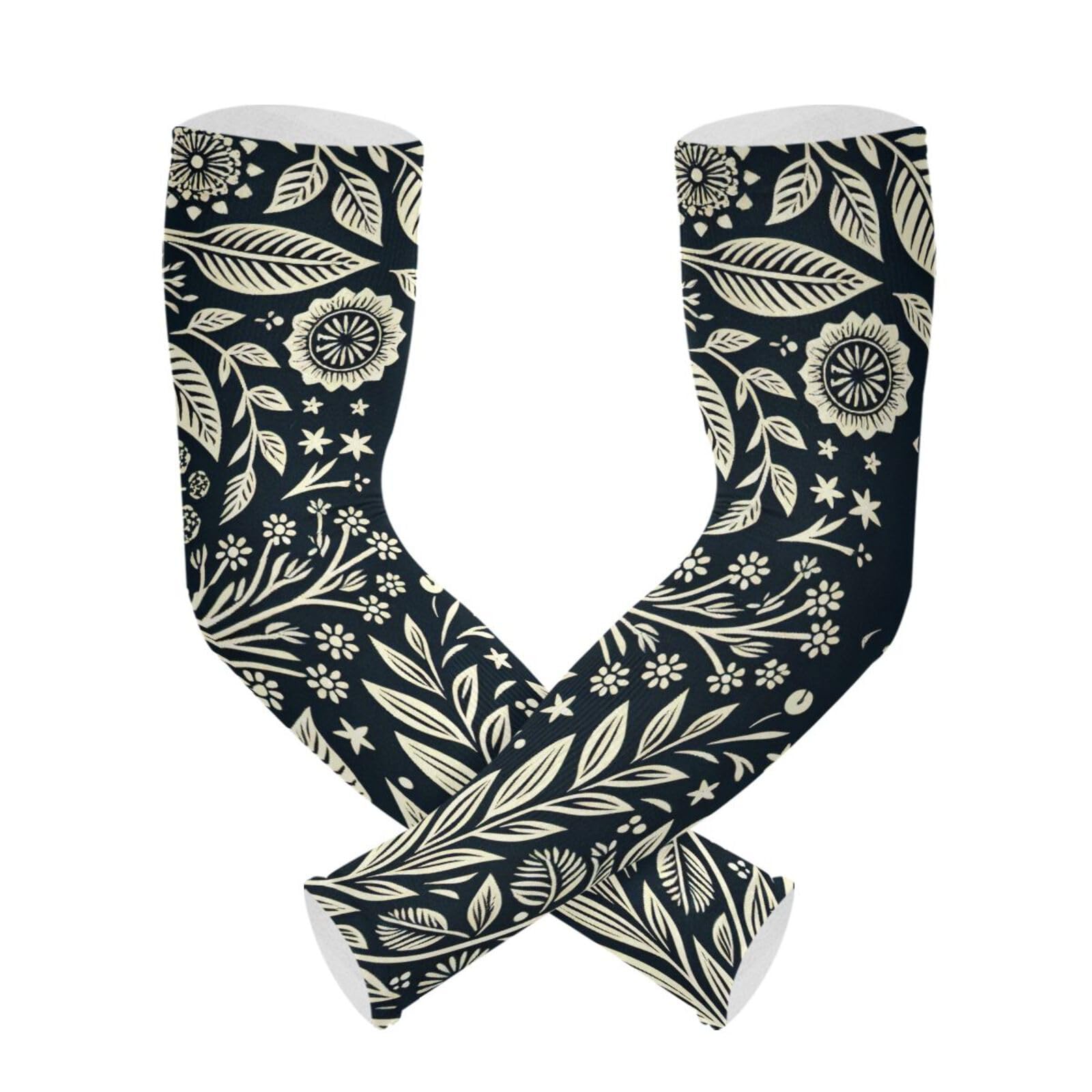 PaChyLuu Forest UV Sun Protection Arm Sleeves Cooling Compression Arm Sleeves with Thumb Hole for Men Women Golf Volleyball