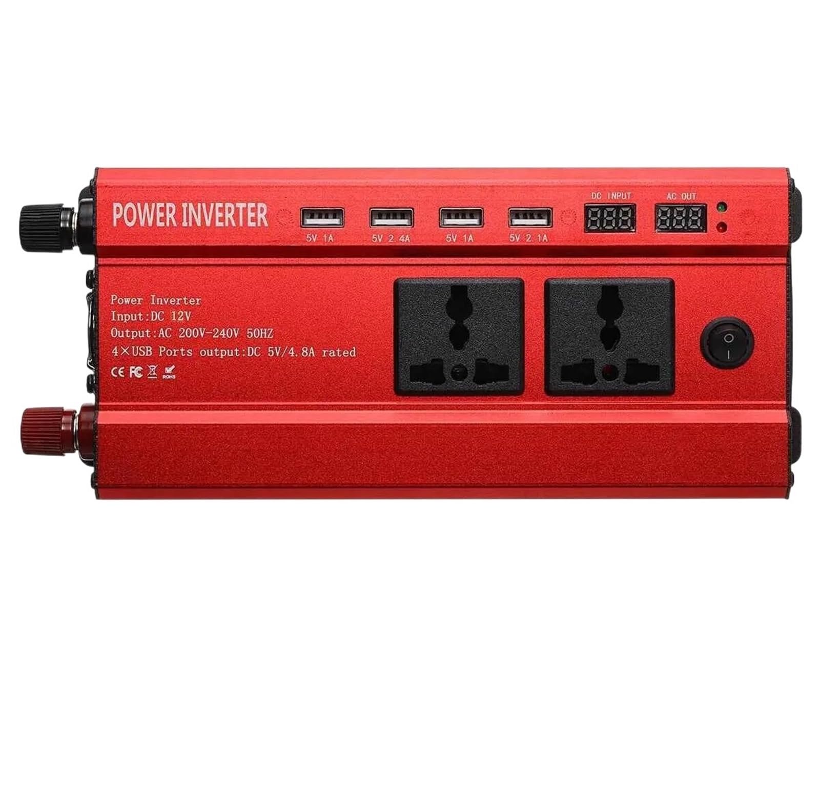 Inversor Inversor De Corriente para Coche Convertidor Onda Sinusoidal De CC 12V A CA 220V Transformador Convertidor Pantalla LED Adaptador Cargador Onda sinusoidal modificada
