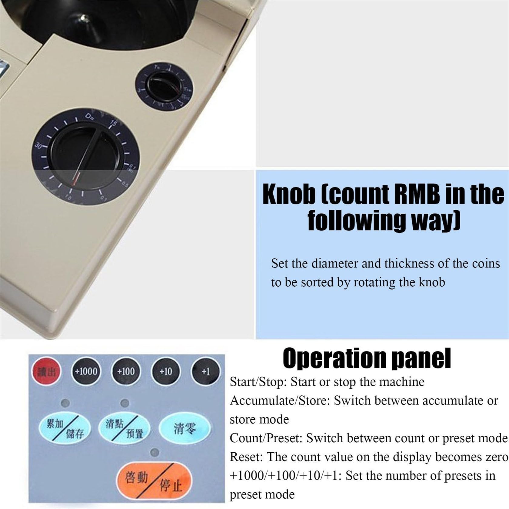 Conta Monete E Selezionatrice Elettronica, 1200 Pezzi/Min Conta E Selezionatrice Automatica Di Monete Per 15 Mm~34 Mm, Macchina Selezionatrice Di Monete, Per Aziende, Banche, Negozi, Ristoranti