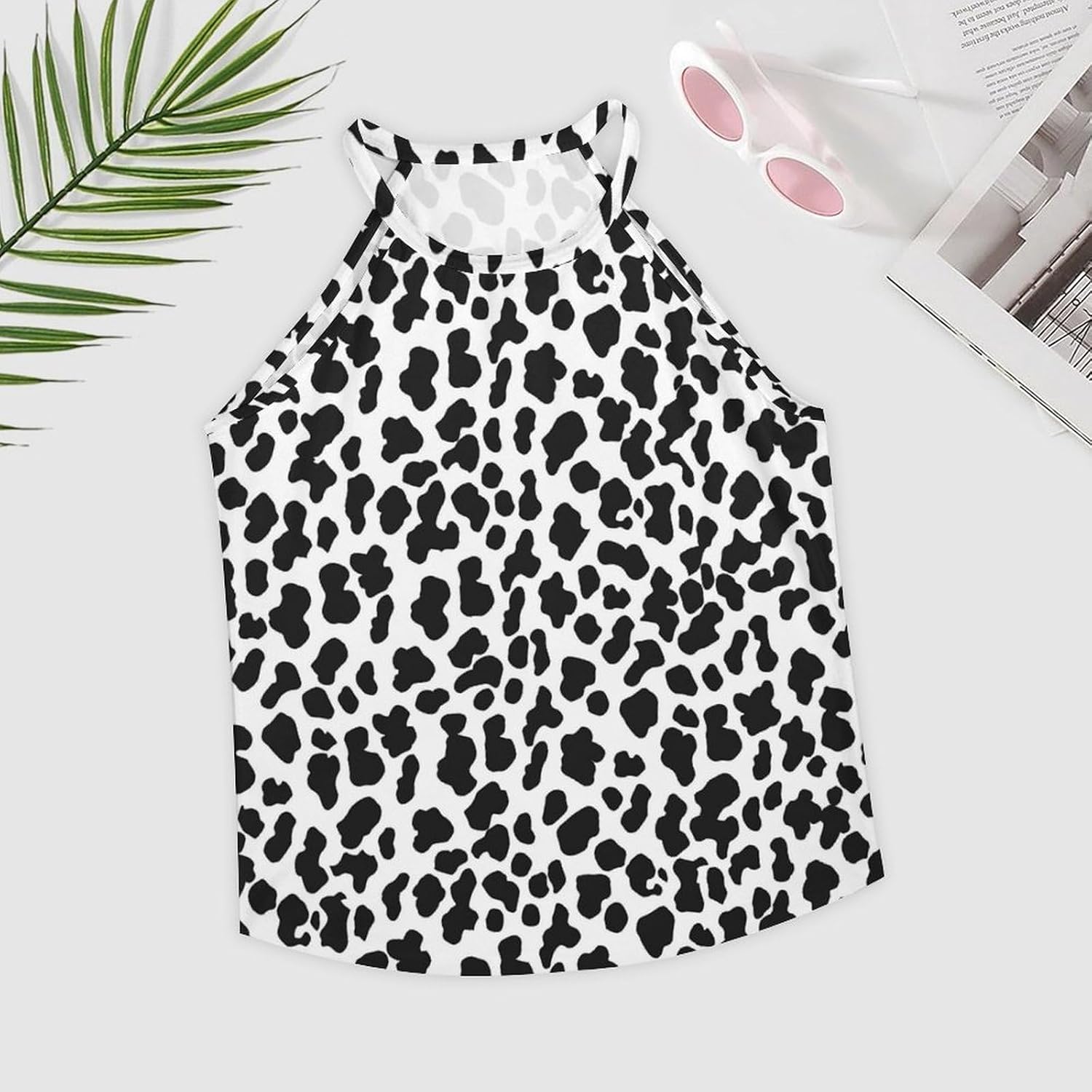 Tank Tops for Women 2025 Floral Print Casual Summer Fashion Boho Sexy Crewneck Pullover Cropped Sleeveless Tshirts - Image 3