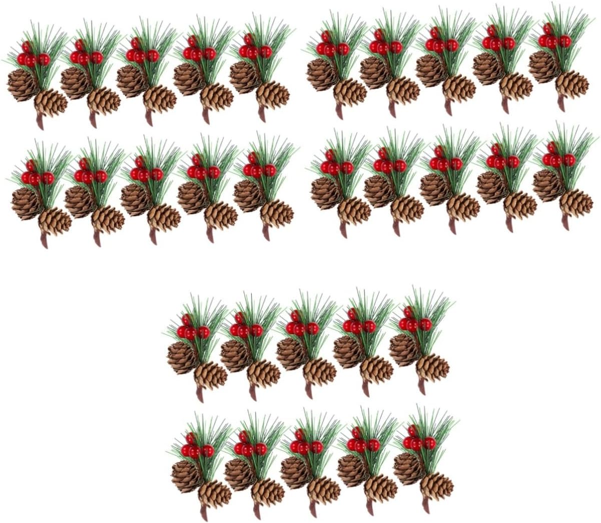 NOLITOY 72pcs Artificial Pine Needle Garland Vivid Xmas Decor for Holiday Wedding and Projects Charming Christmas Tree Accessories for Decoration