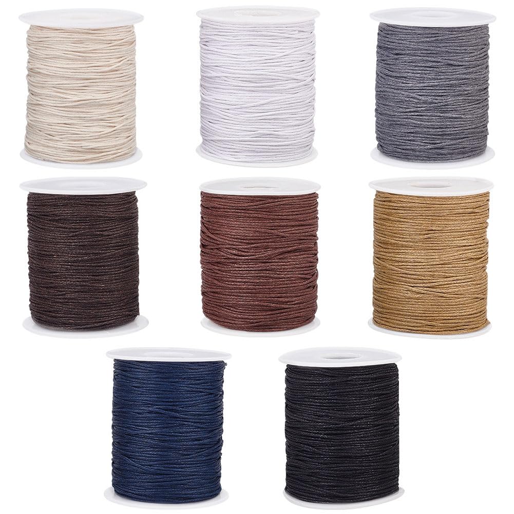 Cordón de algodón encerado PH PandaHall de 1 mm, hilo de cuentas para collar y nudos chinos
