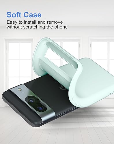 Miniatura 5 de Foluu Funda de silicona para Google Pixel 8, Pixel 8 - Funda protectora de goma de gel líquido con forro de microfibra suave, funda protectora