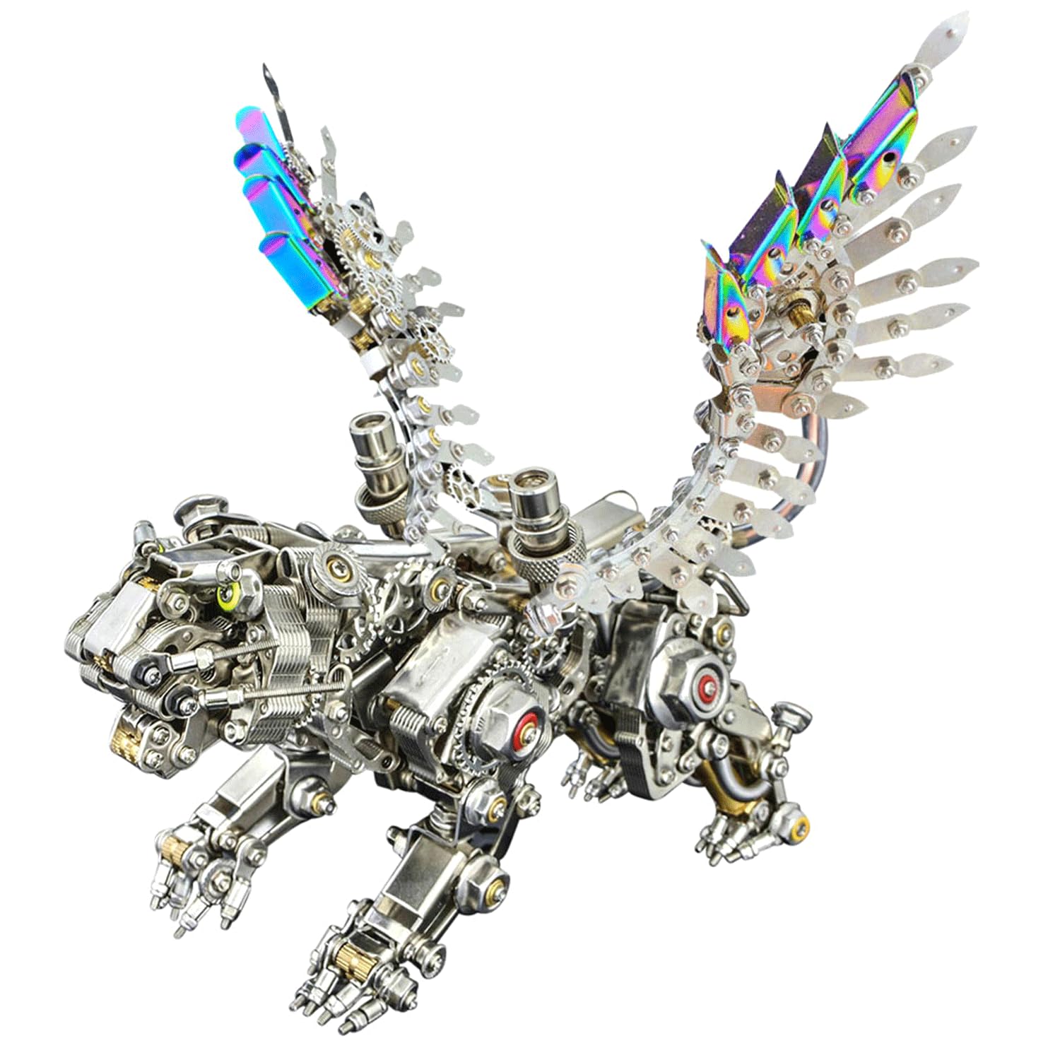 NULA 3D Metal Puzzles for Adults, 650 Pieces Smilodon Tiger Steampunk Mechanical Building Model DIY Assembly Jigsaw Craft Model Kits Christmas Halloween Home Decorations Gifts