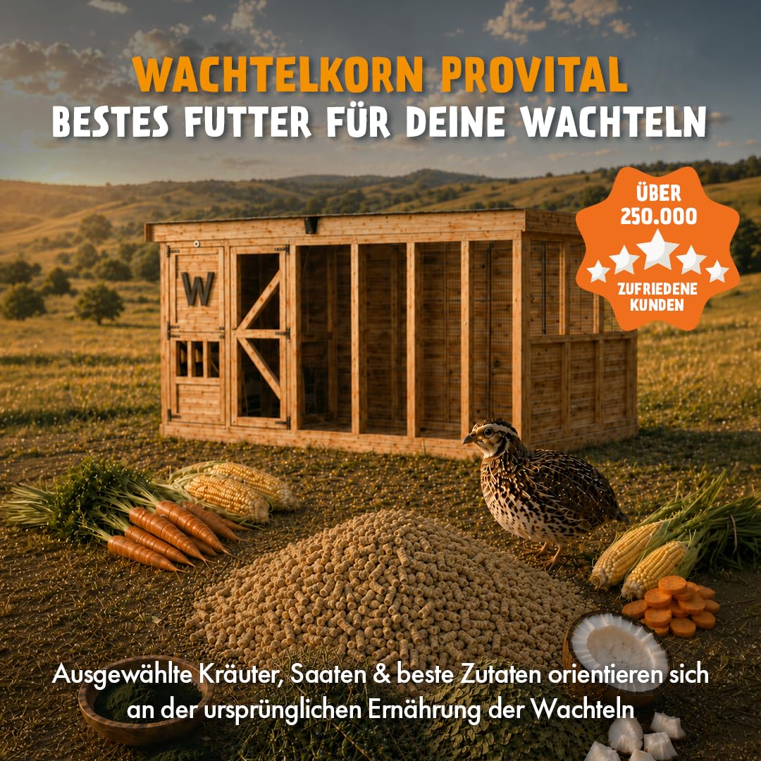 WachtelGold® semi di quaglia ♥ │10kg, mettere grano nature 2mm│✓ Senza OGM│Ideale abbinato a mettere quaglie