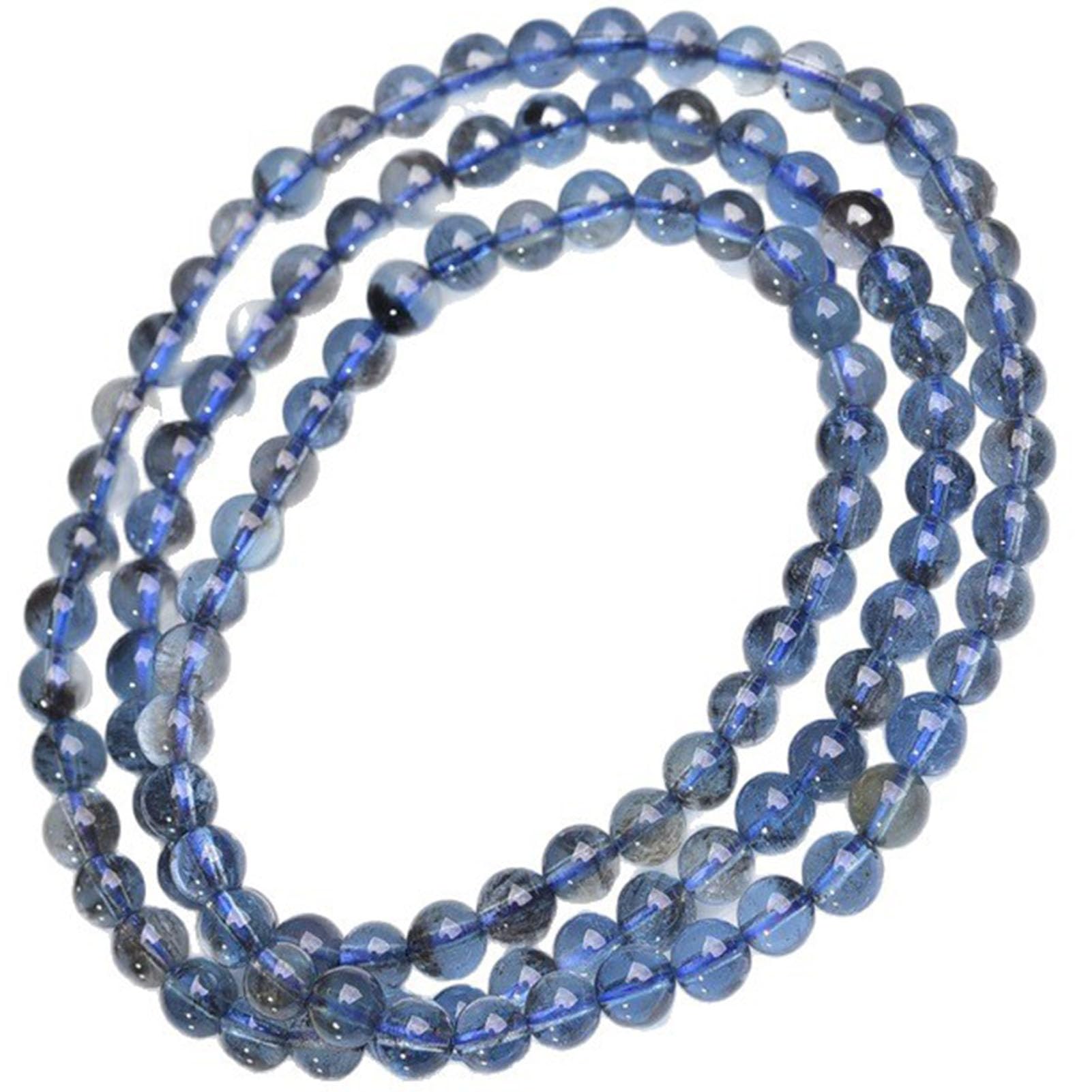 Bracciale Yoga in Pietra Acquamarina, Braccialetti Elasticizzati in Vera Pietra Bracciale con Perline di Cristallo Azzurro per Pace e chiarezza, Gioielli Elastici Regolabili,7MM