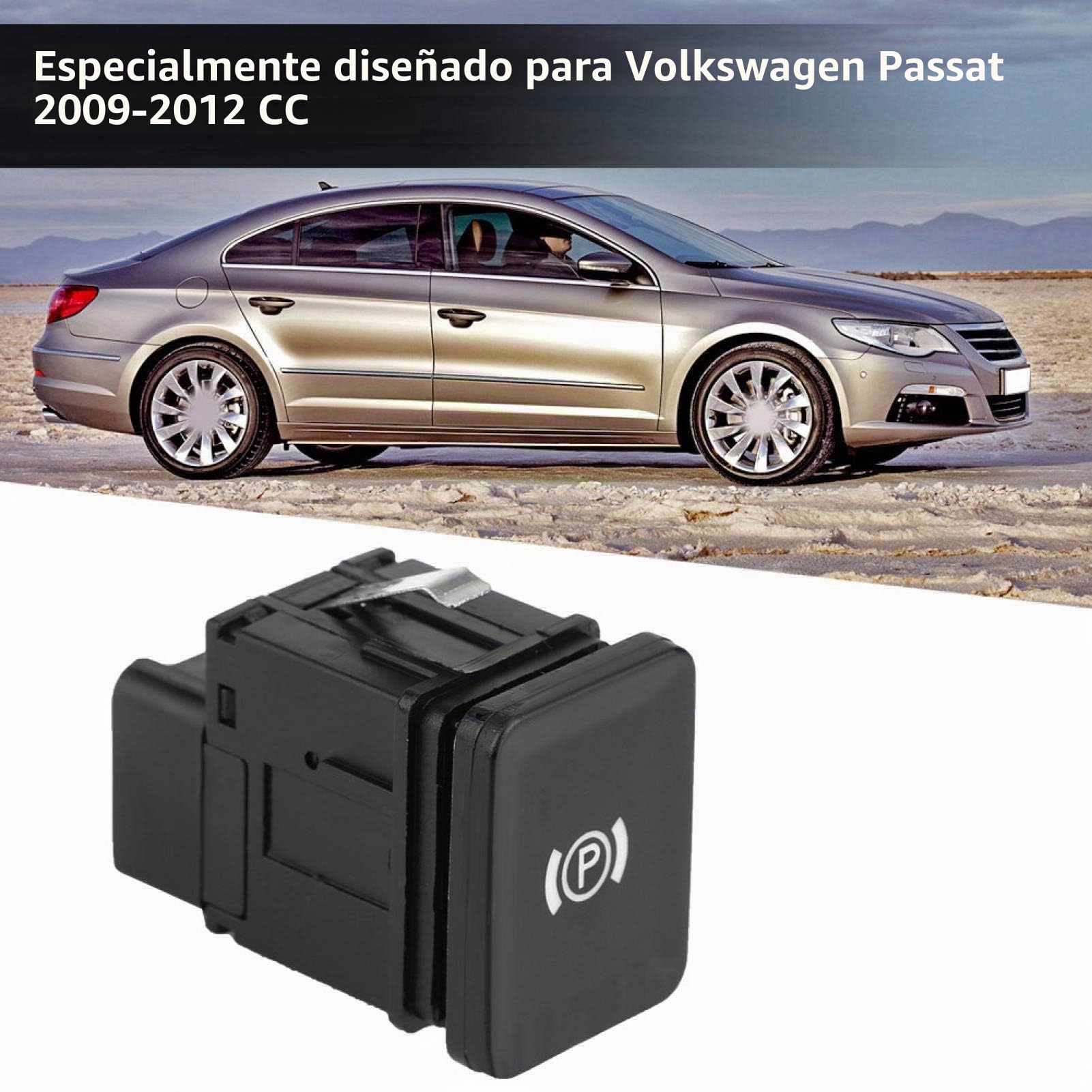 EInterruptor interruptor freno mano passat cc, 3C0927225C Interruptor de estacionamiento del freno de mano electrónico del coche Botón de freno Ajuste negro para Passat B6 3C