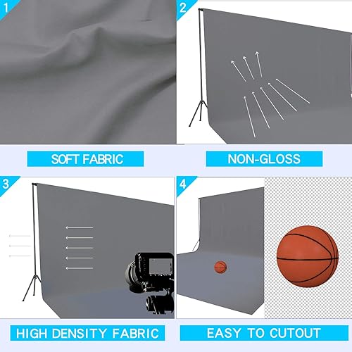 Miniatura 3 de Issuntex Fondo de muselina, telón de fondo para fotografía, pantalla plegable de alta densidad para fotografía de vídeo y televisión