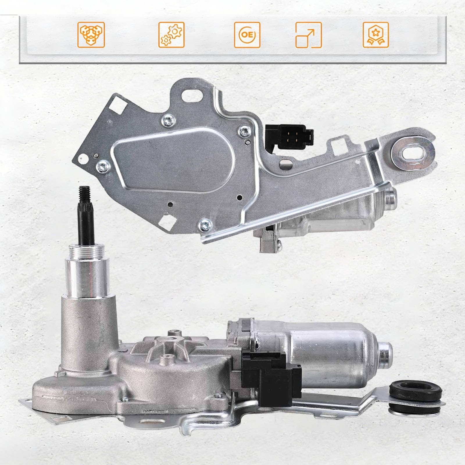 Moteur Essuie-Glace Arrière pour Citroën C1 Peugeot 108 Toyota Aygo 14-24 B001099280 B000797280 85130-0H061 851300H051 d’essuie-glace