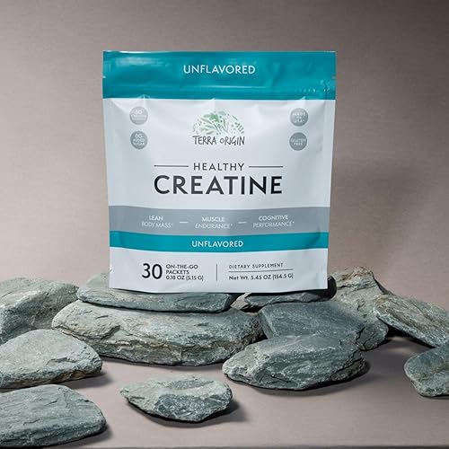 Miniatura 4 de TERRA ORIGIN Polvo de monohidrato micronizado de creatina saludable  30 paquetes de barras  Soporte para el rendimiento muscular y cognitivo*