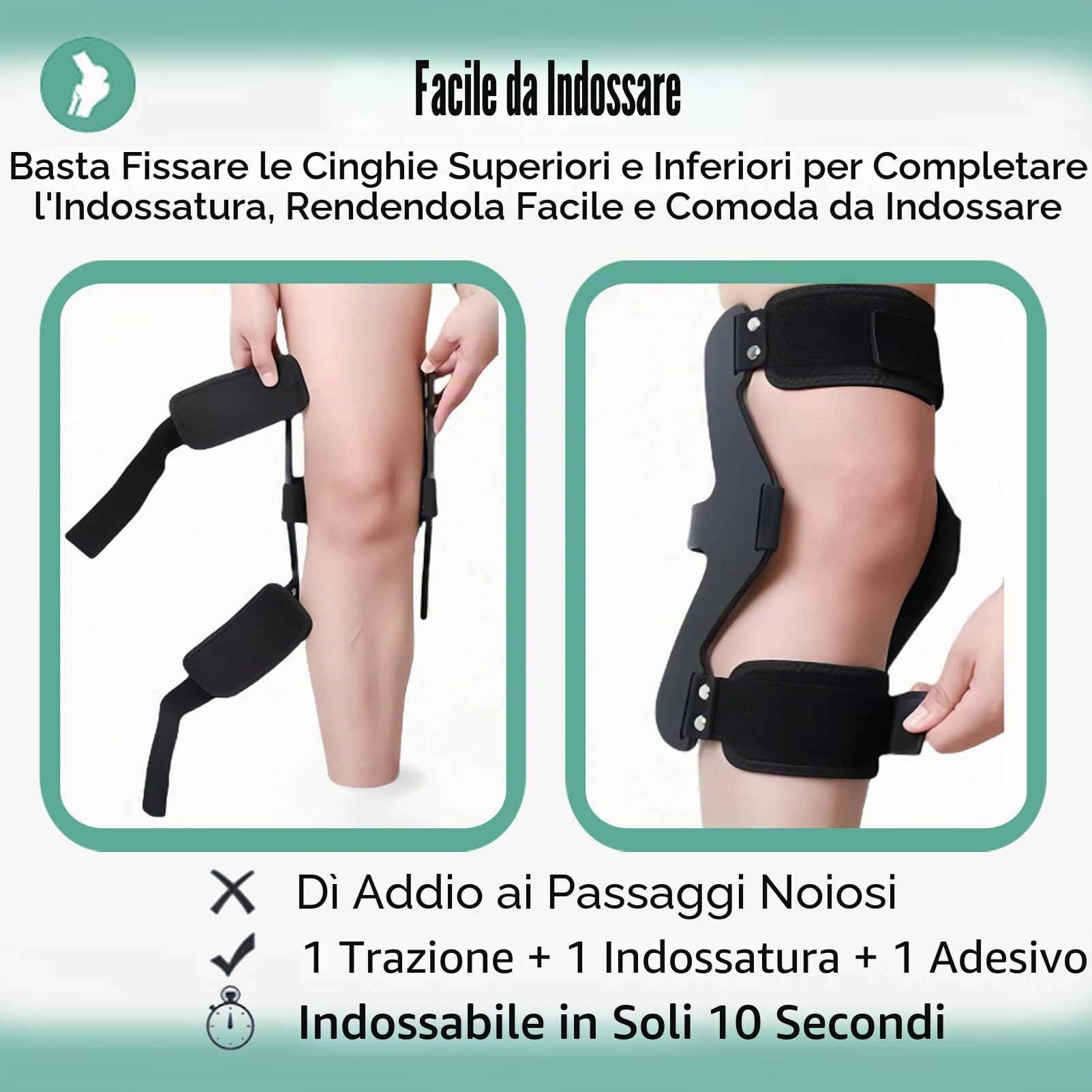 Ortesi di Iperestensione del Ginocchio, Tutore Immobilizzatore del Ginocchio, per L'Iperestensione del Ginocchio, Tutore di Fissaggio per L'Abduzione del Ginocchio Emiplegico L