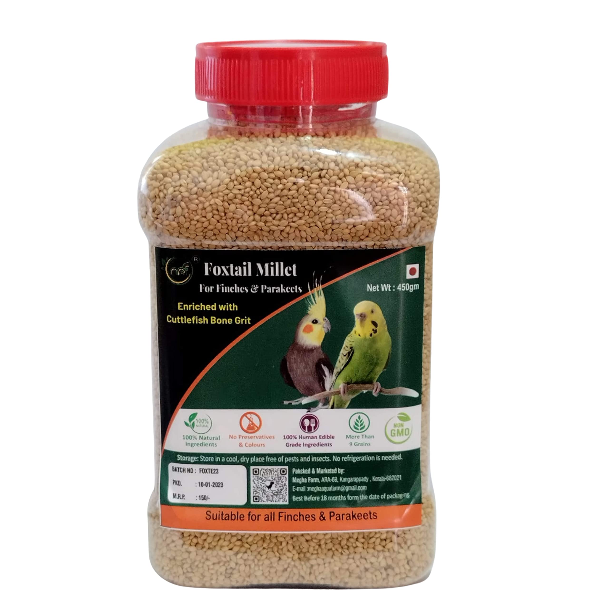 Buy MaF® Foxtail Millet for Birds 450 Gram,Bird Feed Premium Foxtail