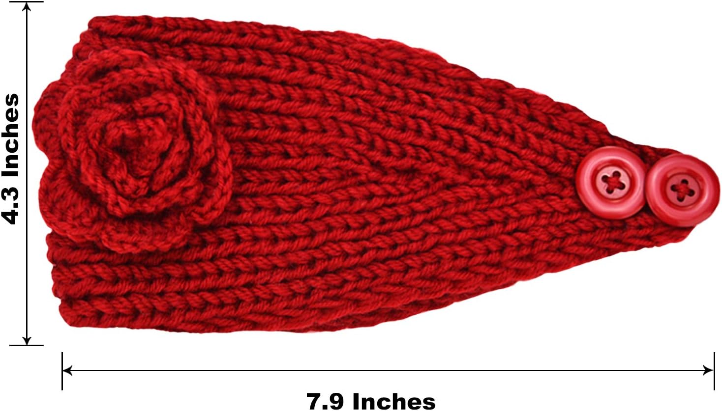 TecUnite 4 Pieces Chunky Knit Headbands Winter Braided Headband Ear Warmer Crochet Head Wraps for Women Girls (Color set 7) - Image 2