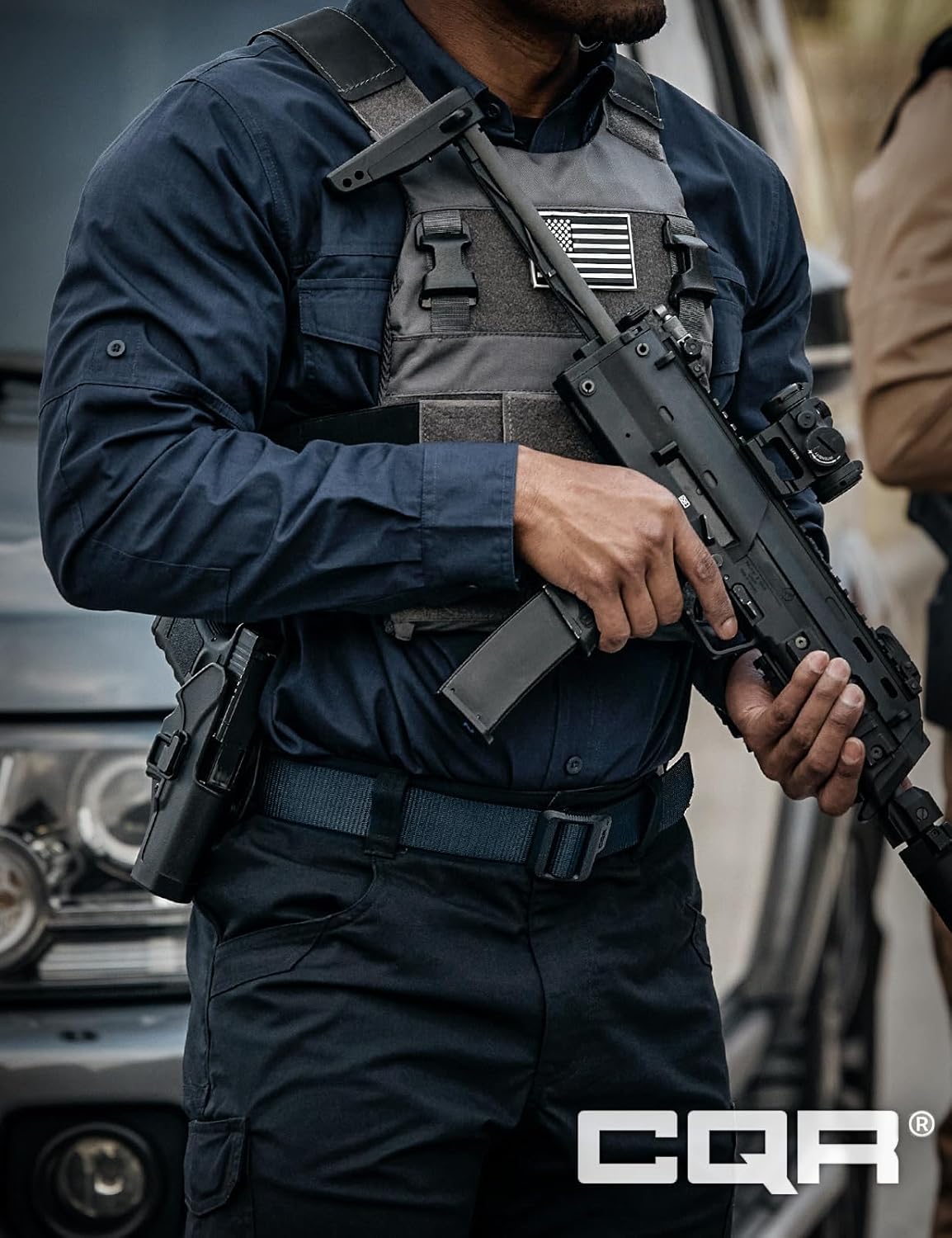 CQR Tactical Belt, Military Style Heavy Duty Belt, Webbing EDC Quick-Release Buckle - Image 3