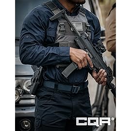 CQR Tactical Belt, Military Style Heavy Duty Belt, Webbing EDC Quick-Release Buckle, Flex Poly Police Navy, Large