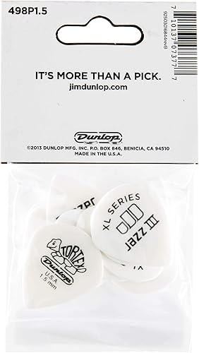 Vista 5 de Jim Dunlop Tortex® Jazz III XL Púa 1.50MM - Paquete de 12
