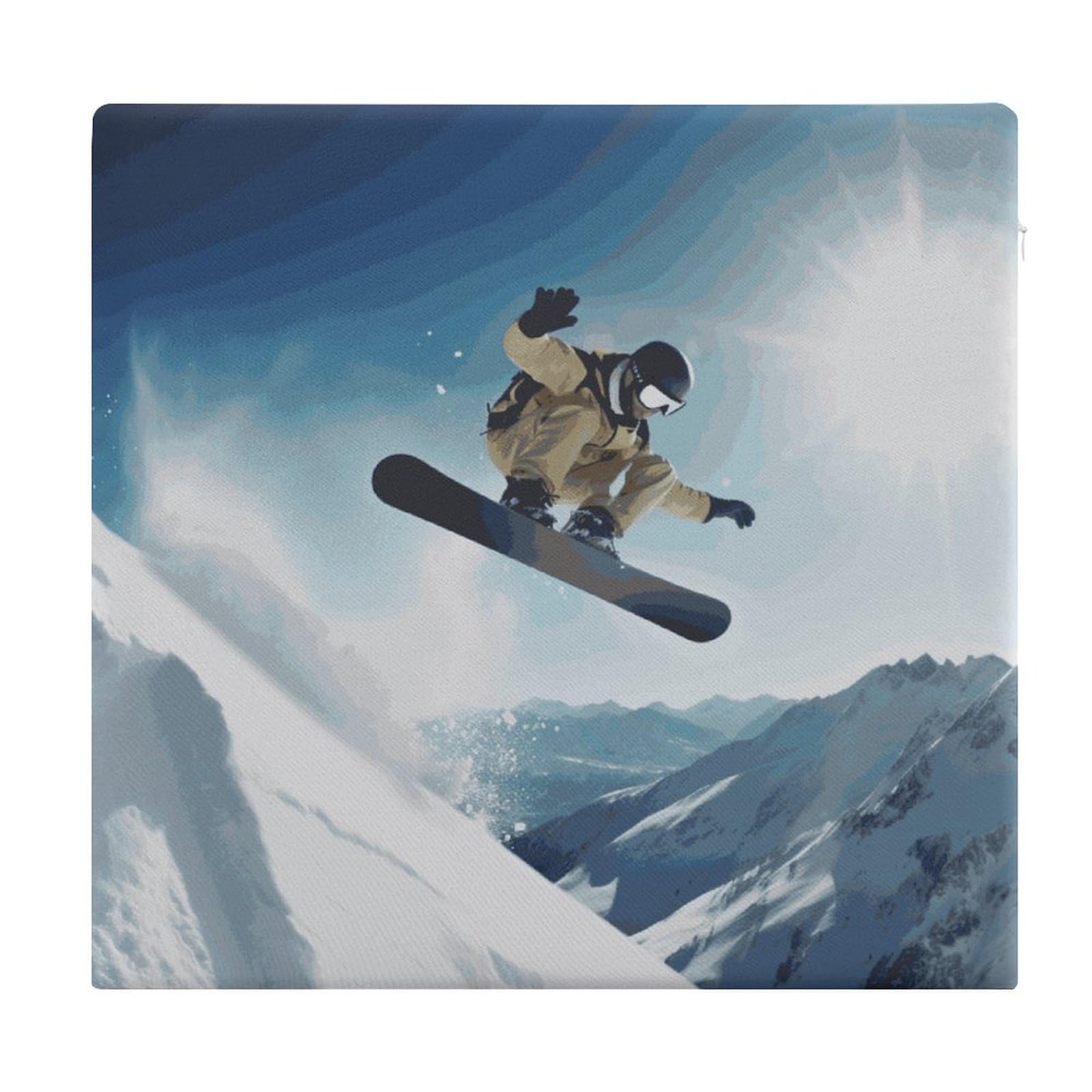 Adfgyerh Style Snowboarding Cushions Memory Foam For Adults, Seat Cushion Chair Pads Soft, Square Pillows For Dining, Kitchen, Office, Patio Chairs