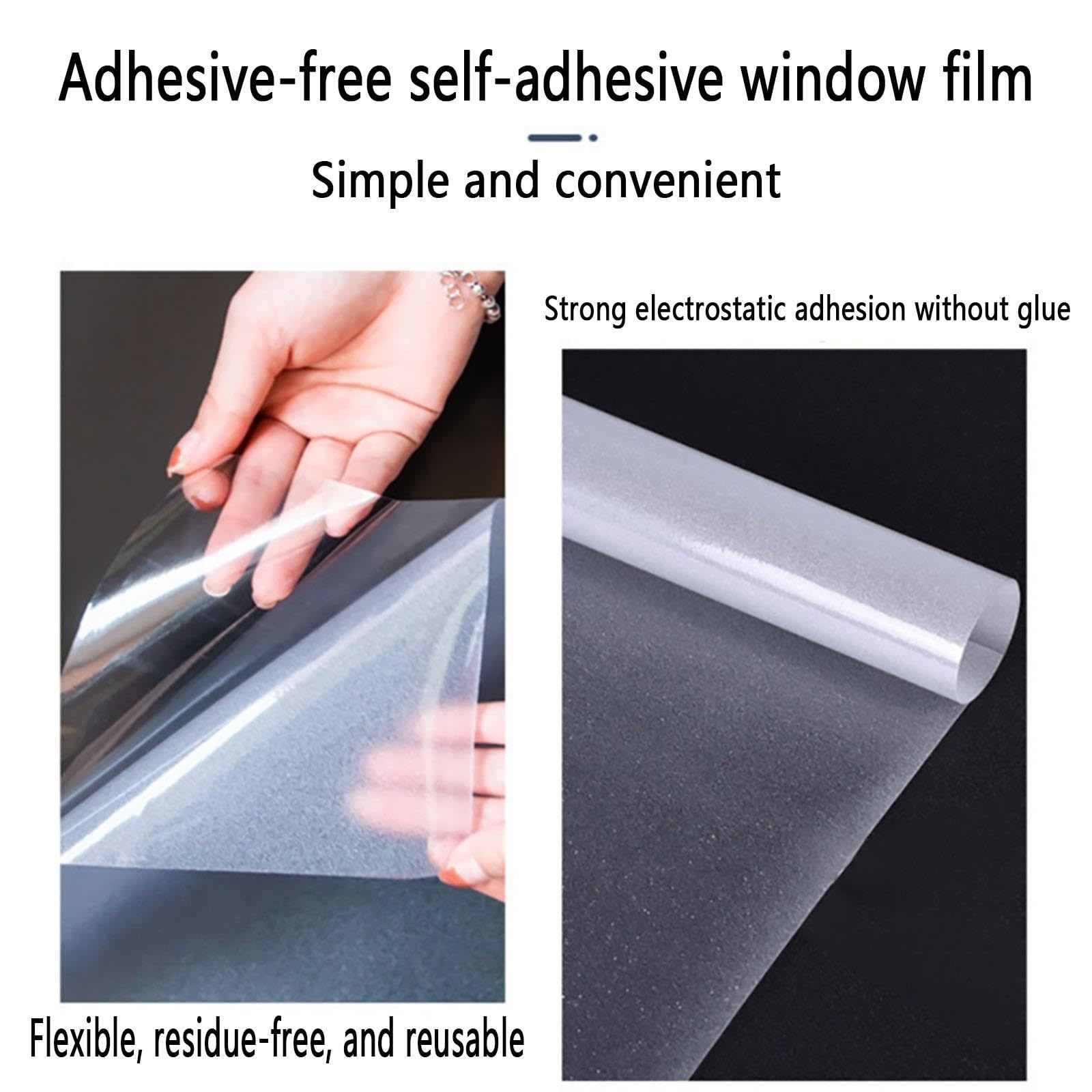 Vinilos para Ventanas Reutilizable Sin Pegamento Opaco