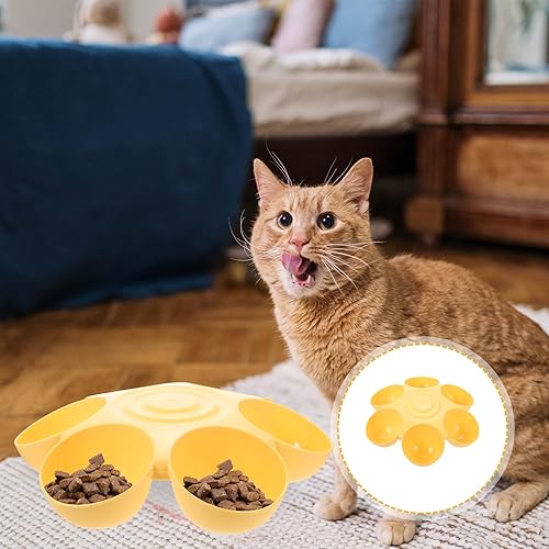 Vista 22 de Flower Shaped Pet Feeding Bowl Plastic Cat Feeder Multi-Pet Food Dish Easy to Clean Durable Water and Food Bowl