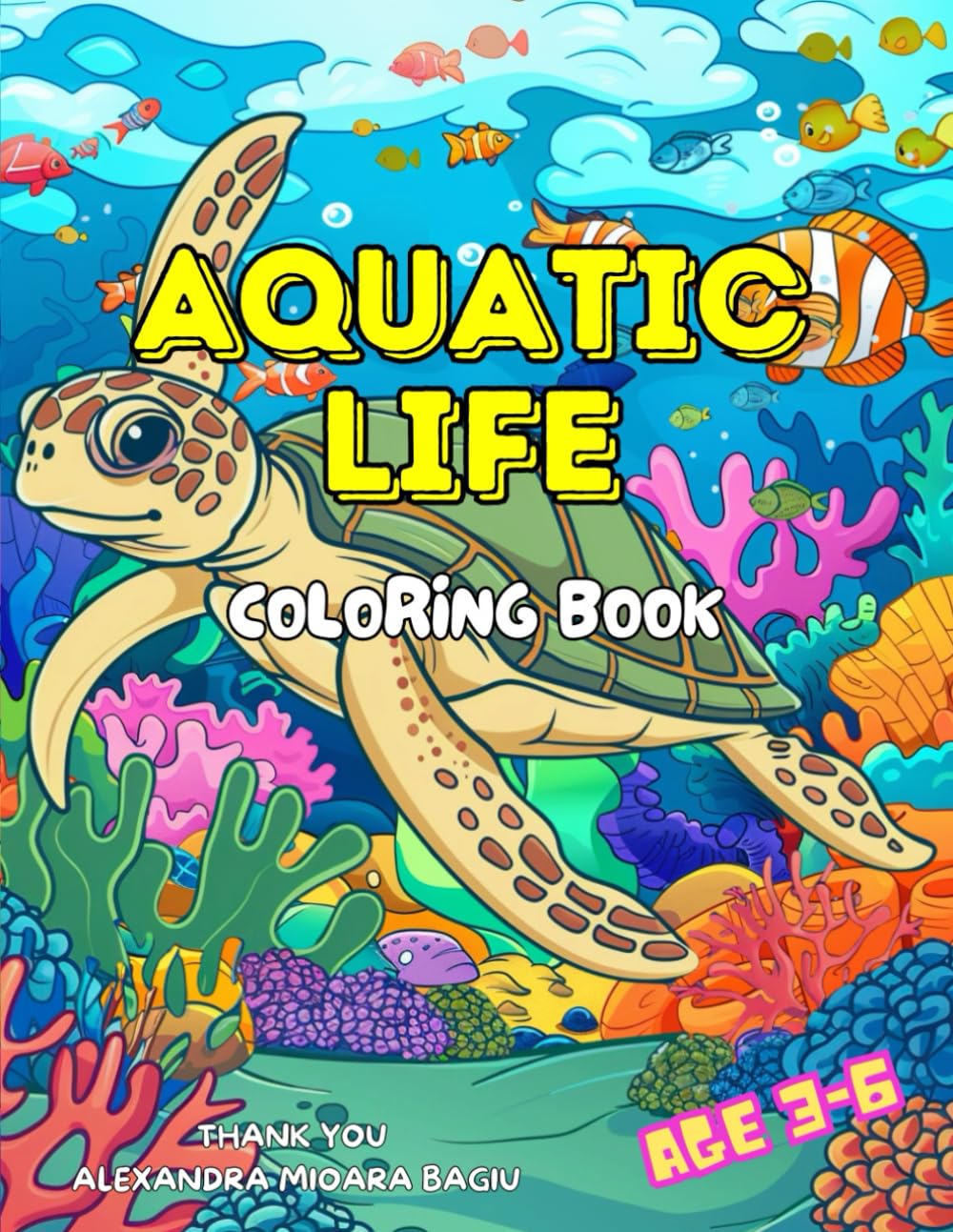 AQUATIC LIFE: Coloring Book