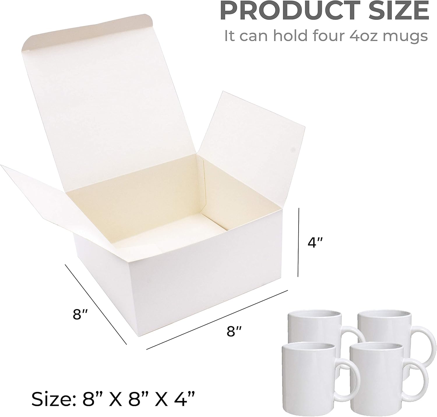 Buy 1 get 1 MUDRIT Gift Boxes 10 Pack 8x8x4 Inches, Thick White Paper Boxes with Lids, Tags & Jute Rope for Gifts, Wedding Favours, Bridesmaid Proposals, Cupcakes, Crafting