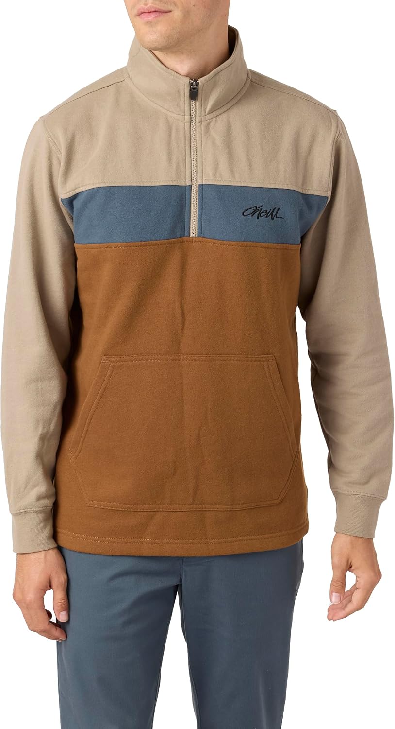 O’Neill Men’s Quarter-Zip Pullover, Lightweight Warmth and Soft Comfort