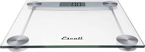 Miniatura 5 de Escali Báscula de baño digital de vidrio para peso corporal, báscula corporal de baño, alta capacidad de 400 libras, batería incluida, vidrio