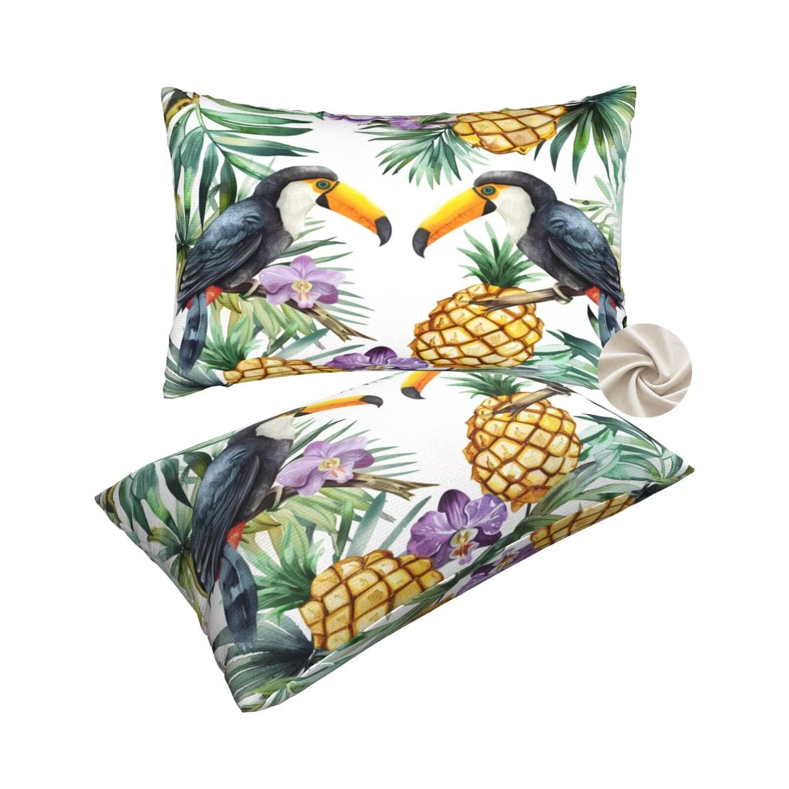 Housses de coussin 50x80 cm tropicales pour transformer votre canapé de salon