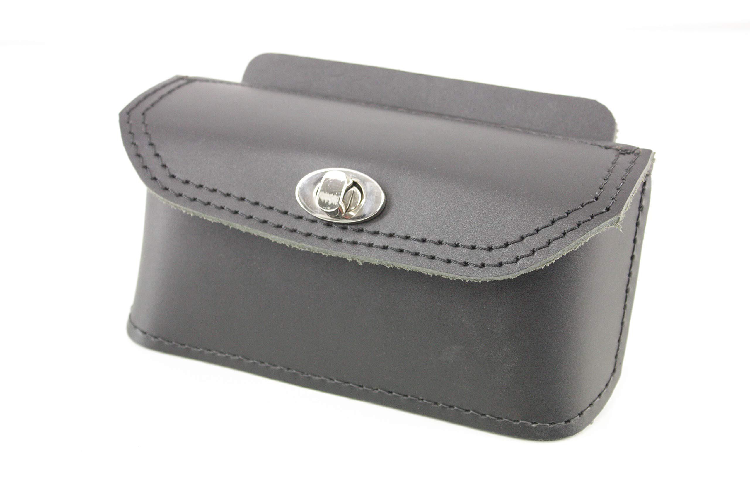 generisch made4bikers Set Leder Lenkertasche und Hecktasche mit Schnellverschluss in Schwarz Tasche für Simson Schwalbe Sperber Star Spatz KR50 KR51 SR4