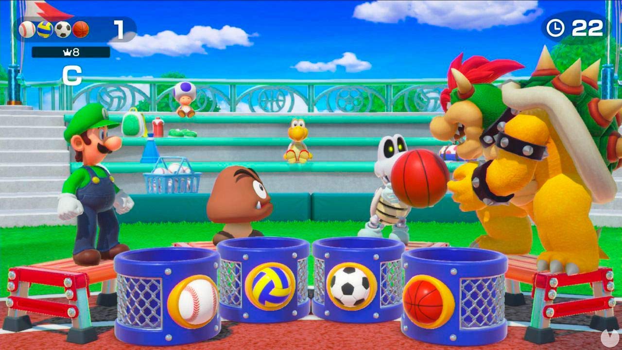 Nintendo Switch Rouge/Bleu Néon 32Go Pack [Nouveau modèle] Super Mario Party + Super Mario Odyssey