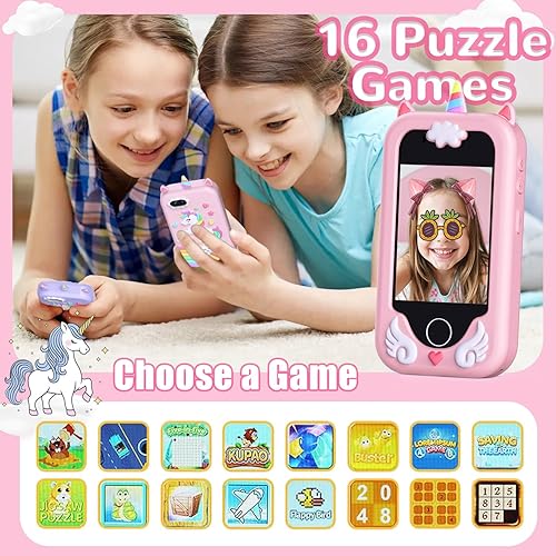 Miniatura 5 de Juguetes de teléfono inteligente para niñas  Regalo de cumpleaños de Navidad para niños de 3 a 10 años, juguetes para niños pequeños con doble