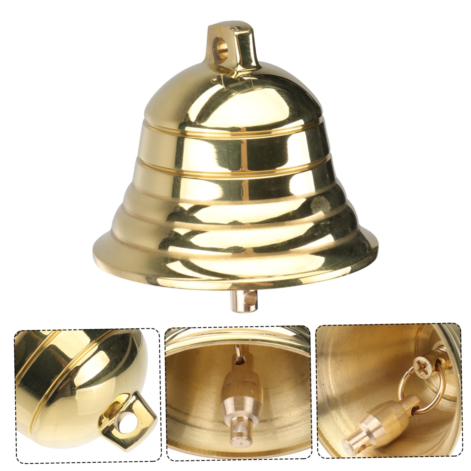 Campanella Natalizia in Ottone Oro Multifunzionale Facile da Trasportare per Decorazioni di Natale e Lavoretti Fai da Te