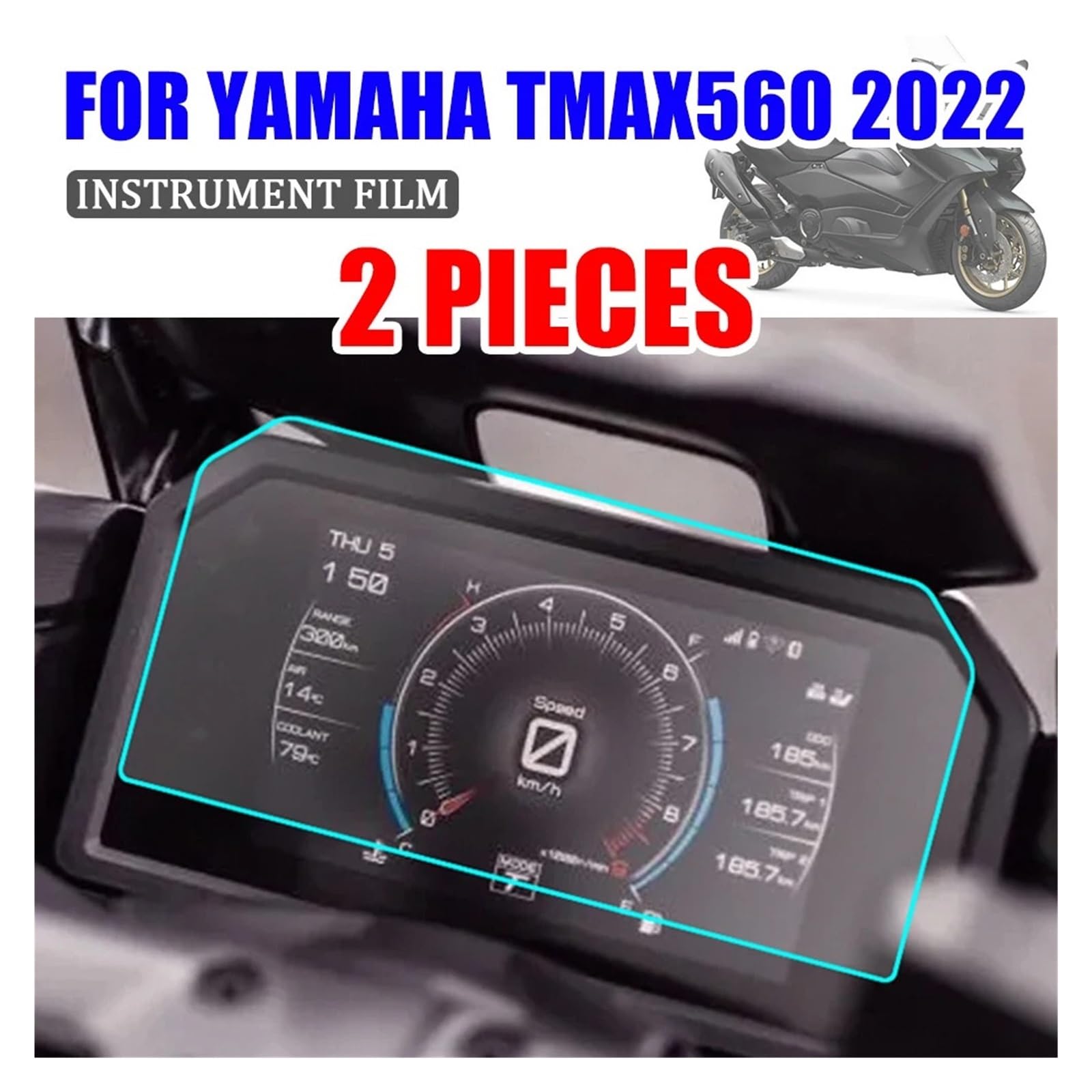 Pellicola Cruscotto Motociclo per Yamaha TMAX560 TMAX 560 T-Max 560 2022 Accessori Moto Cluster di Protezione Scratch Pellicola della Protezione dello Schermo Strumento