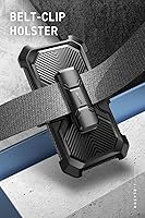 Vista 6 de i-Blason Armorbox - Funda para Samsung Galaxy S23 con soporte y clip para el cinturón, protector de pantalla integrado, 2 marcos frontales