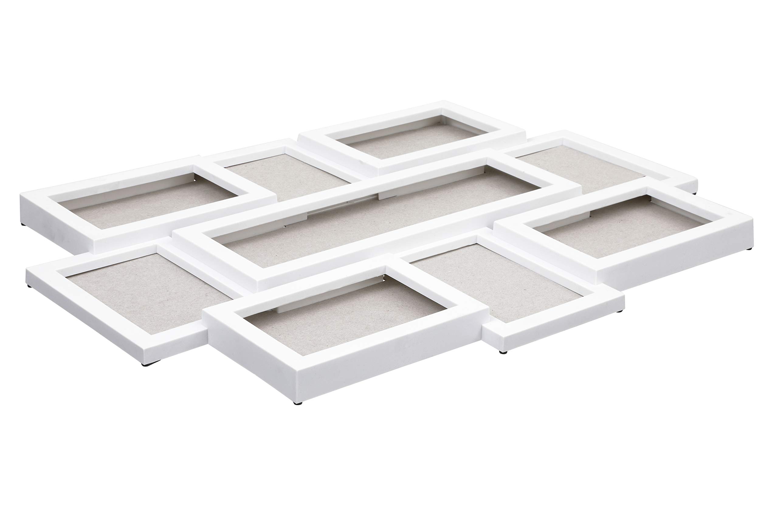 ARPAN Bilderrahmen mit mehreren Blenden, personalisierbar, für 20 x 15 x 10 cm, Weiß