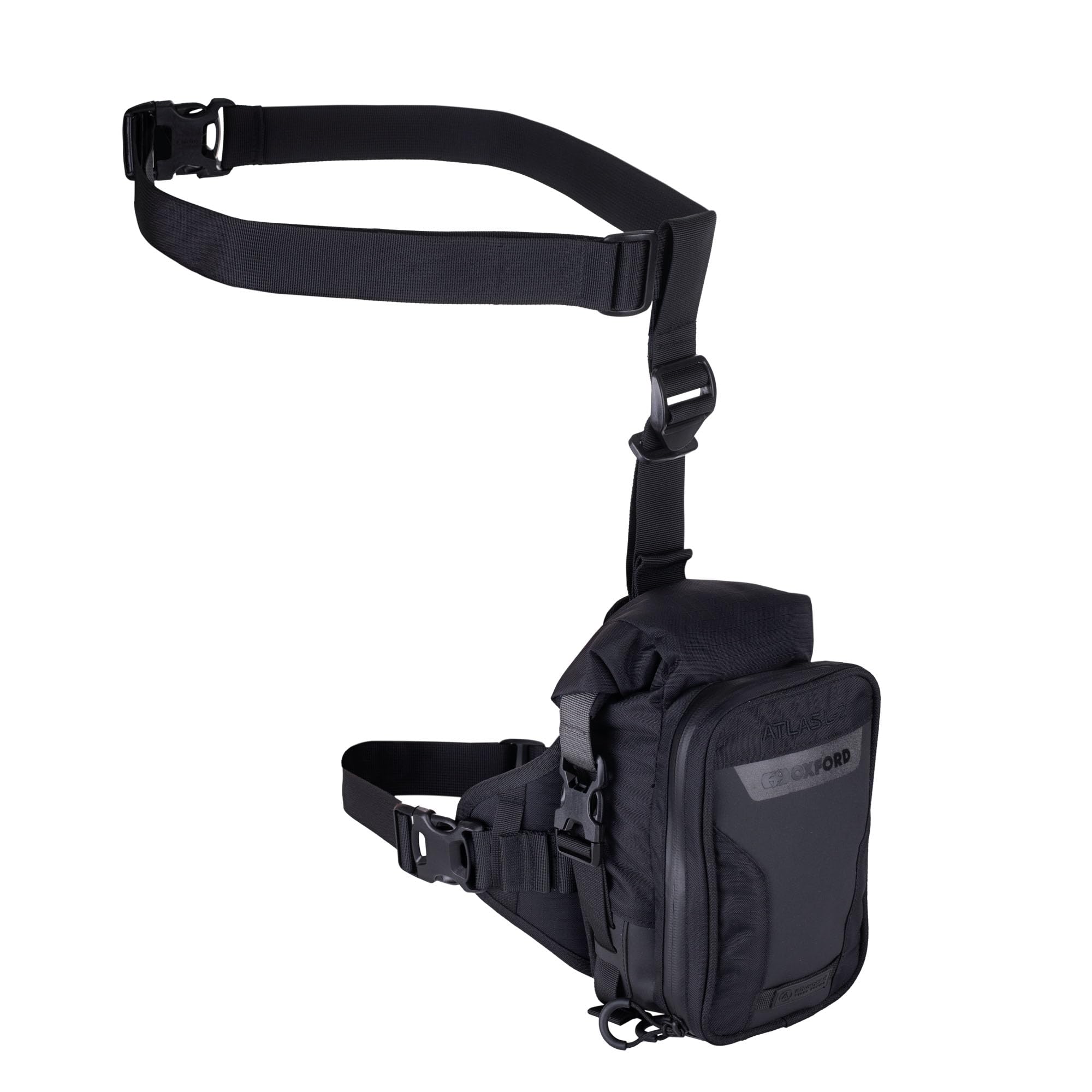 Oxford Atlas L-2 Advanced Motorcycle Leg Pack Waterproof Touring Luggage Black