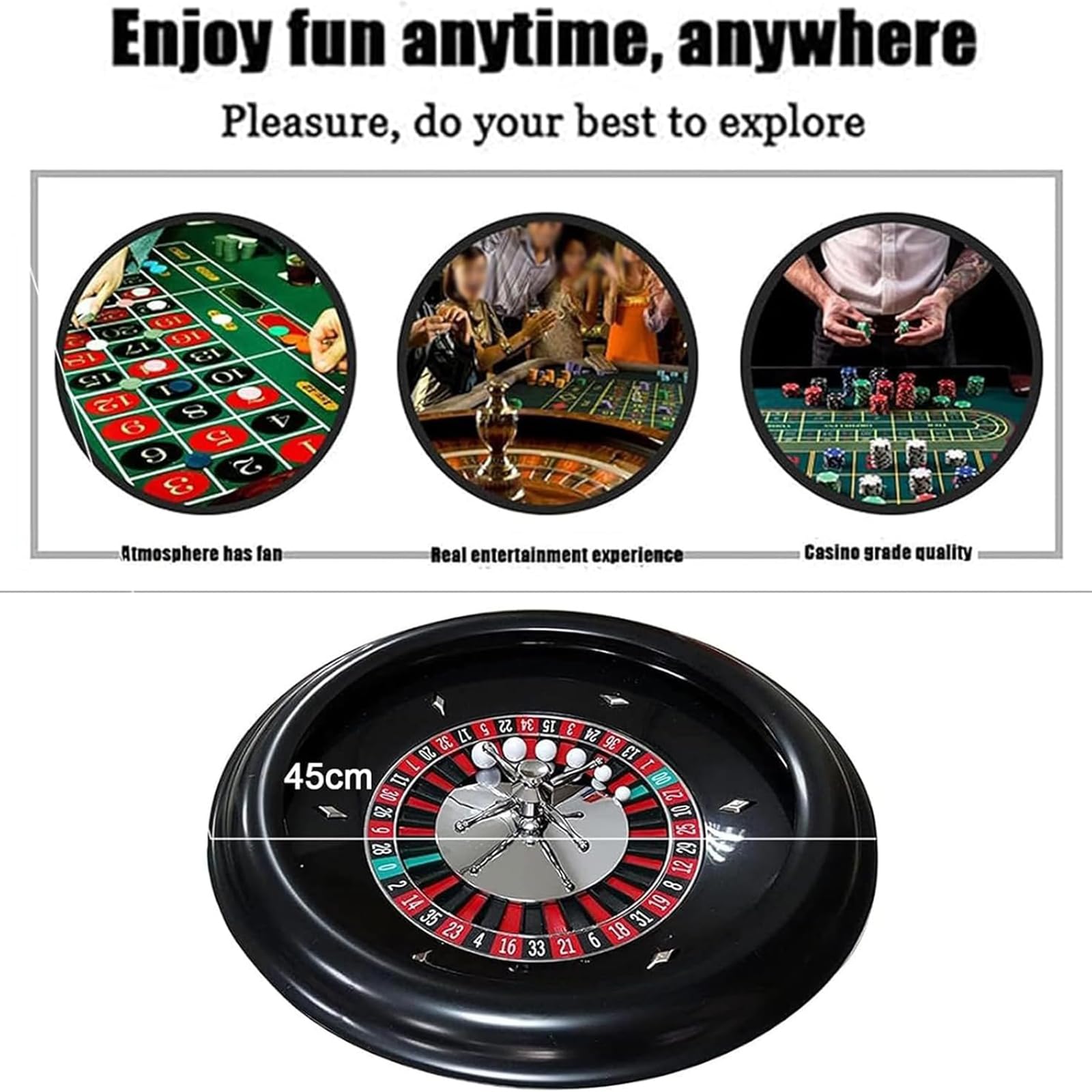 Generico Ruota della Roulette in Legno Quadrante Digitale da Gameplay Diversificato Migliora L'interattività Gioco da Tavolo Roulette Russa per Feste da Bar Club Riunioni di Famiglia