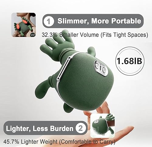 Miniatura 5 de Masajeador de cuello y hombros mejorado 2025 con calor  Masajeador de cuello Shiatsu inalámbrico de tejido profundo, 3 modos, calefacción a 104.0