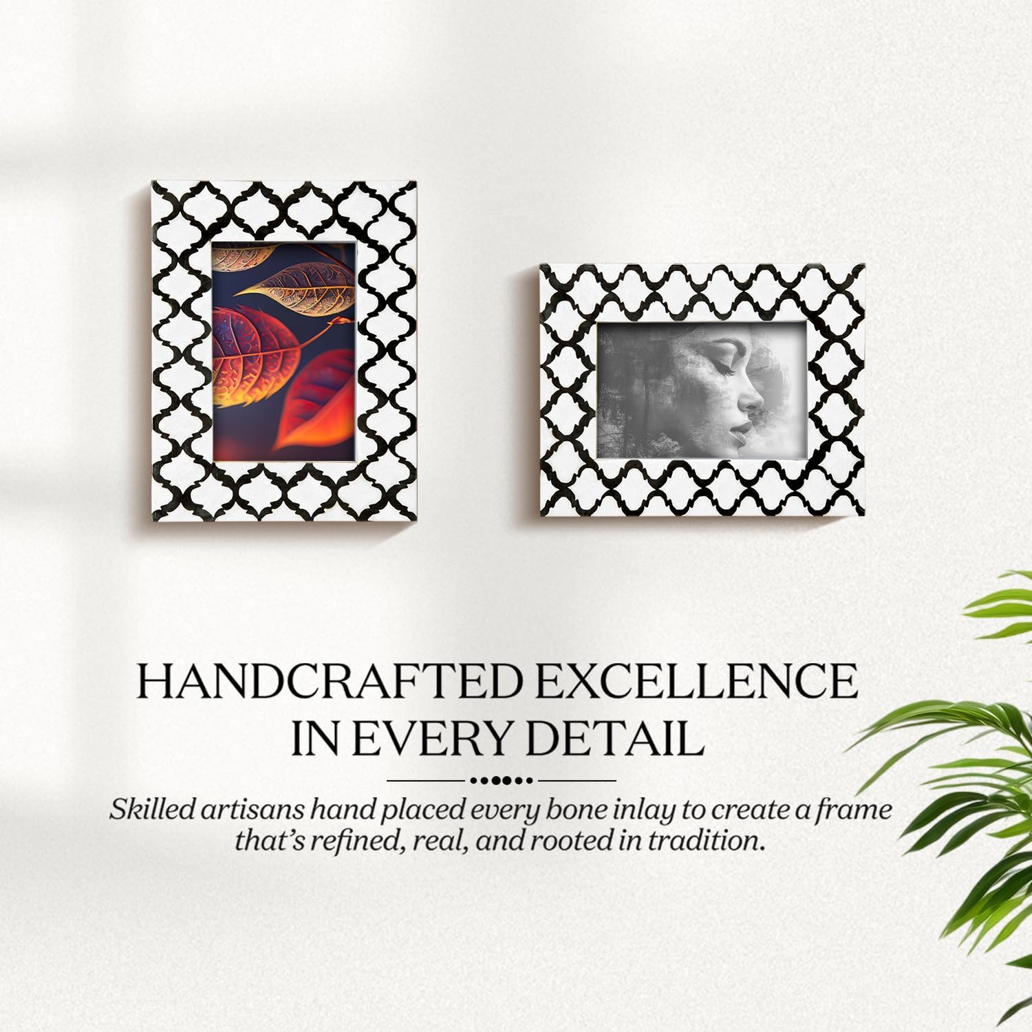 Handicrafts Home Handmade Decorative 4x6 Picture Frame | Unique Boho Chic Home Decor | Moroccan Art Inspired Photo Frame for Wall & Tabletop, Colorful Frames for Living Room, Office Decor & Gift