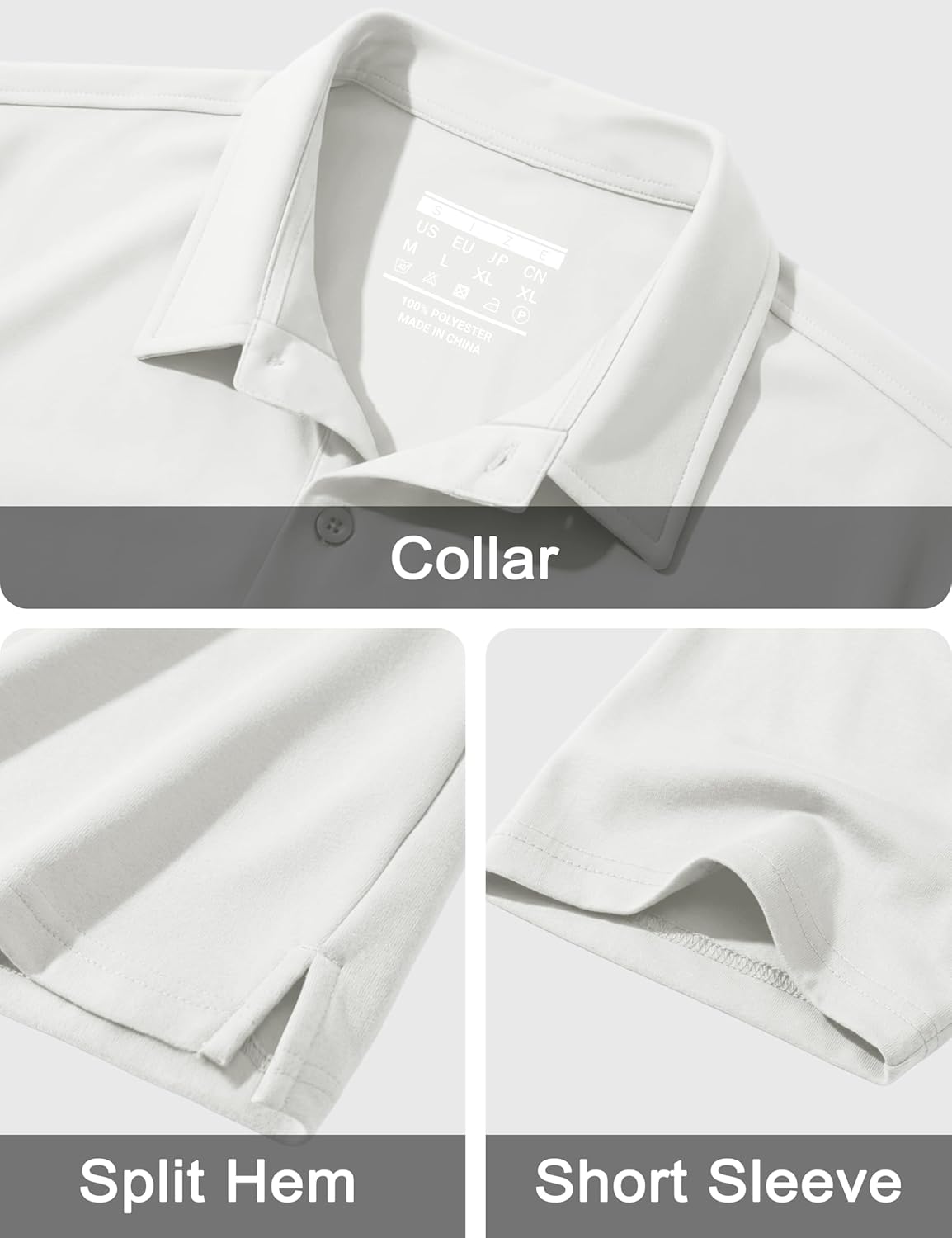 MAGCOMSEN Mens Polo Shirts Short Sleeve UPF 80+ Performance Golf Polos Lightweight Collared Shirt Men - Image 5