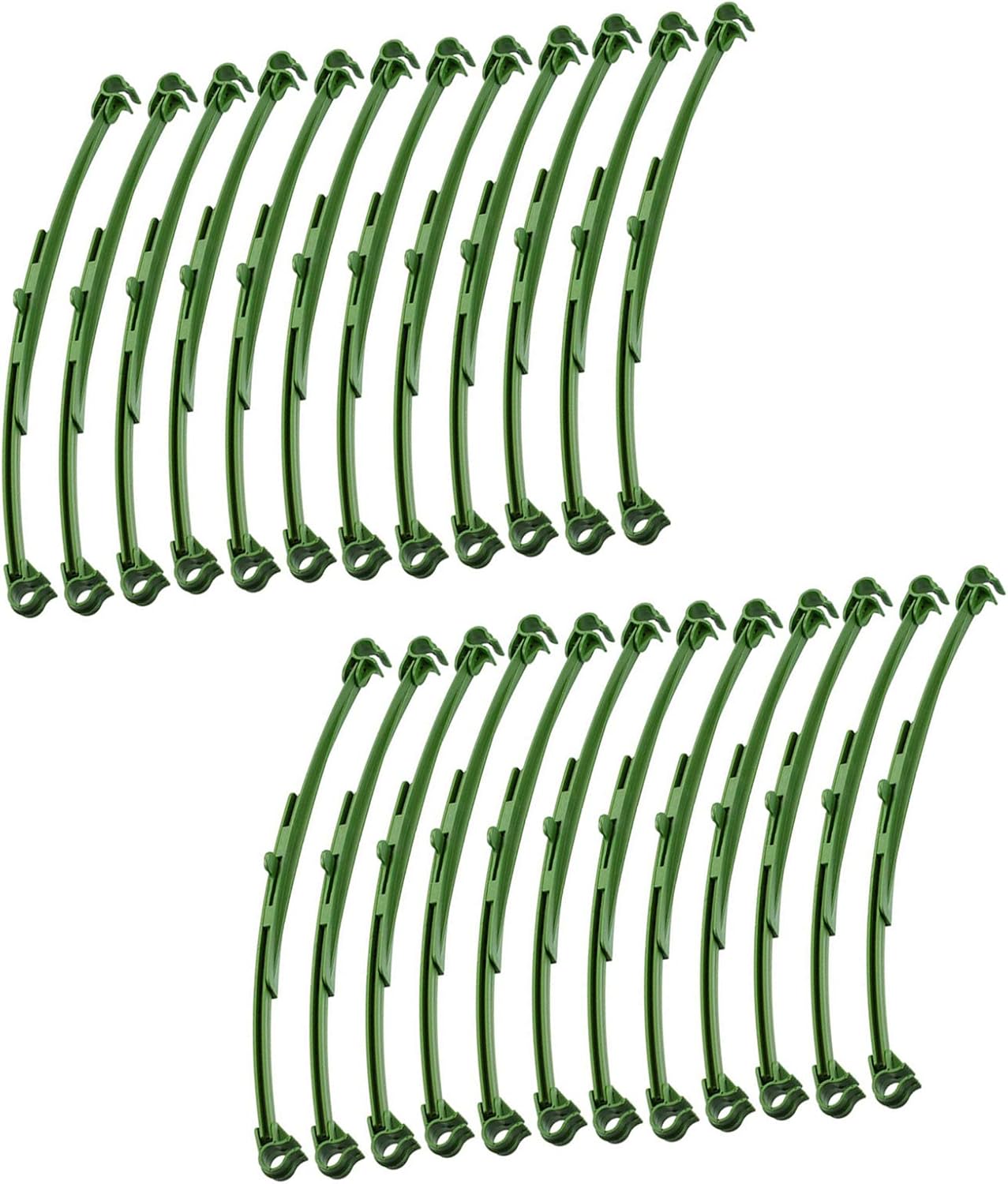Firlar 24 PCS Expandable Tomato Trellis Connectors Stake Arms, 10 Inch Adjustable Plastic Connecting Rod Brackets, for Any 11mm Diameter Plant Stakes, for Climbing Plants
