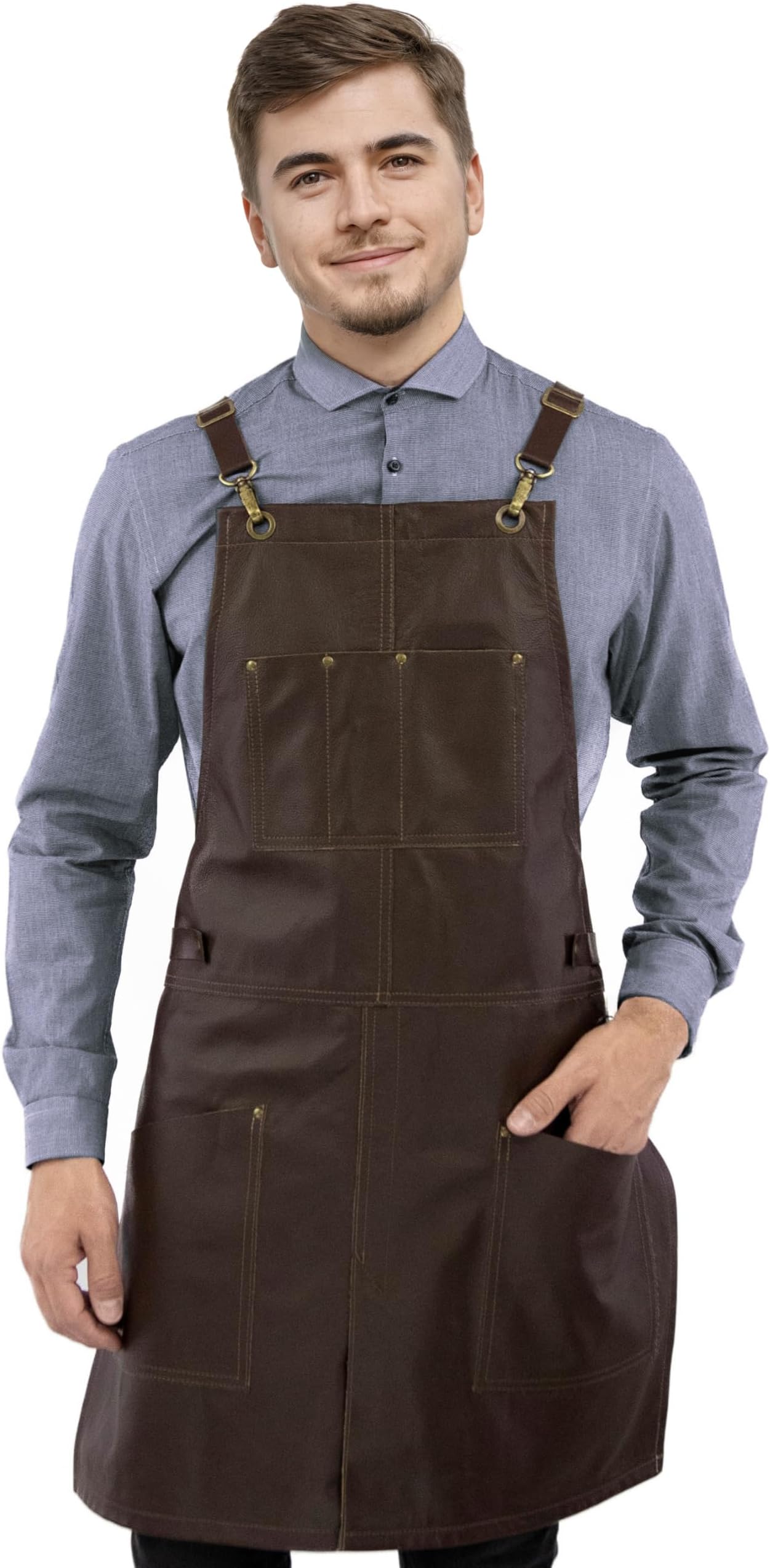 Real Leather Apron - Riveted, Lined